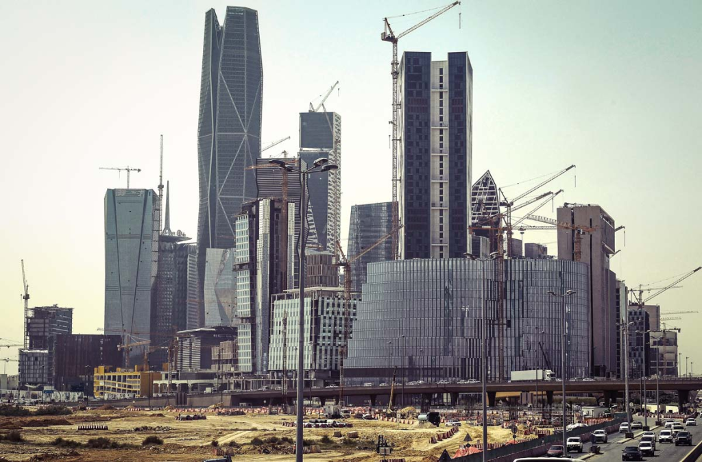 Saudi construction skyline